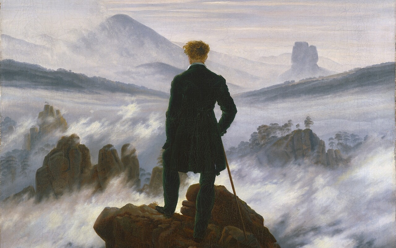 ▲ Caspar David Friedrich, ⟪Wanderer above the Sea of Fog⟫ (1818) ⓒWikipedia